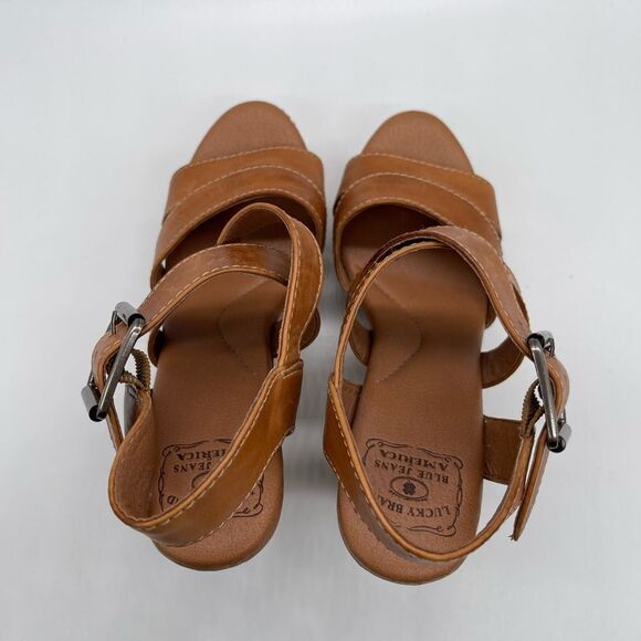Lucky Brand Leather Platform Sandals - Picture 5 of 7